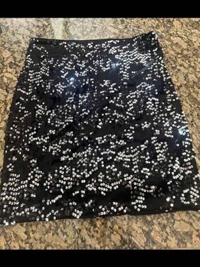 Black Sequin Mini Skirt - Sparkle Party Skirt